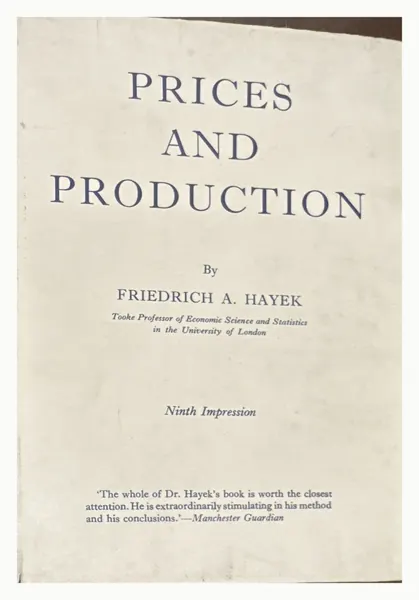 Cream dust jacket of Prices and Production