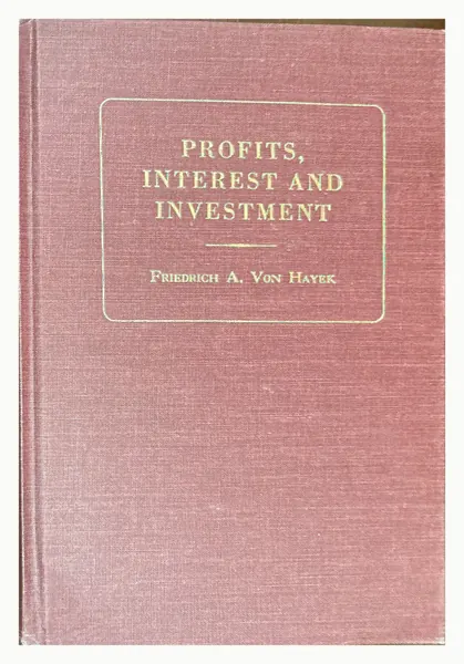 Red cloth front board of Profits, Interest and Investment