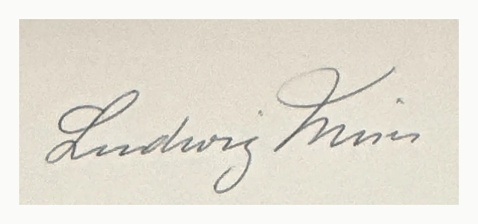 Close-up of the signature