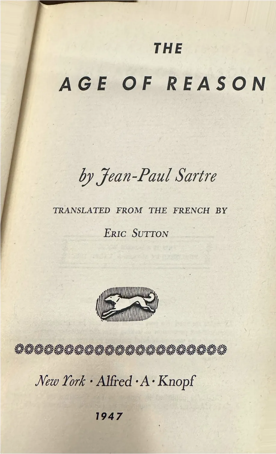 The Age of reason, photo 3 of this copy