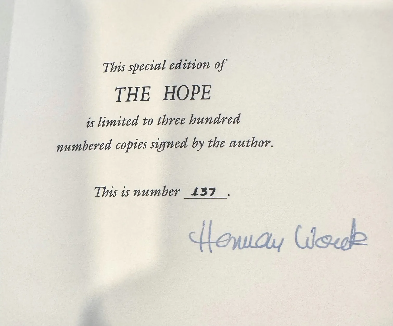 The Hope, photo 3 of this copy